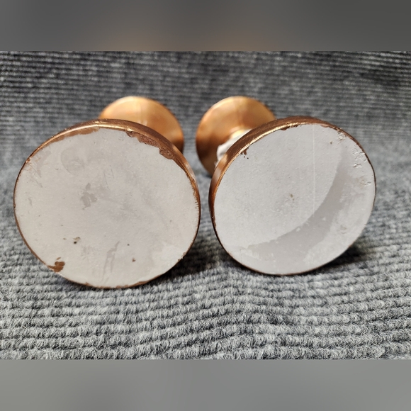 Halloween Decor Gothic Skull Bronze Gold Candlestick Holders 7.25" Tall NWT - Picture 8 of 13